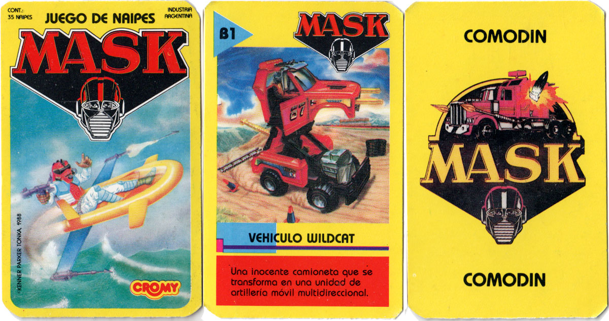 Mask card game by Cromy, 1988 Mask card game by Cromy, 1988
