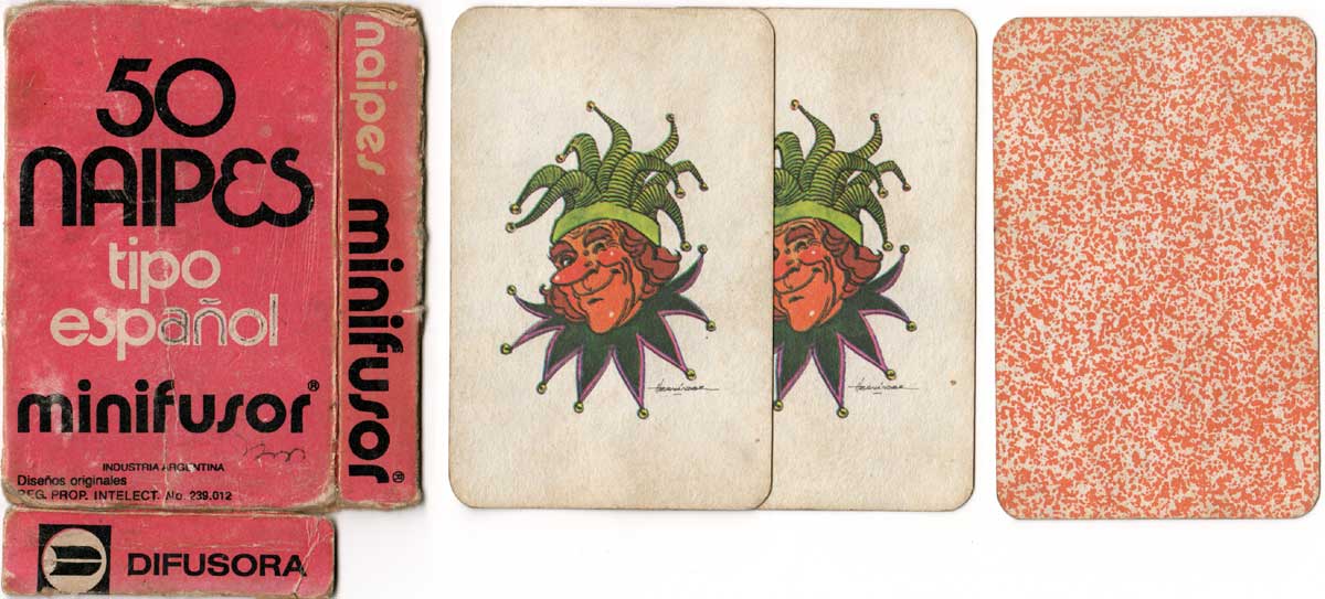 Naipes Minifusor tipo Español published by Difusora S.A., c.1980 Naipes Minifusor tipo Español published by Difusora S.A., c.1980