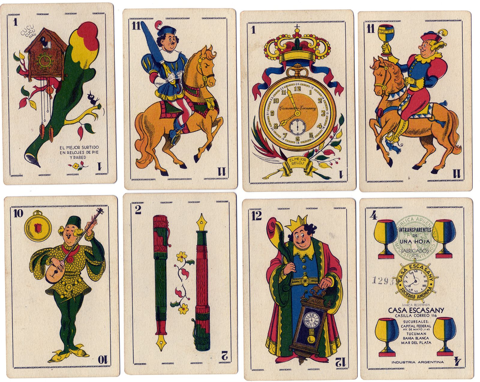 Naipes Casa Escasany ~ promotional playing cards from Argentina, 1930s Naipes Casa Escasany ~ promotional playing cards from Argentina, 1930s