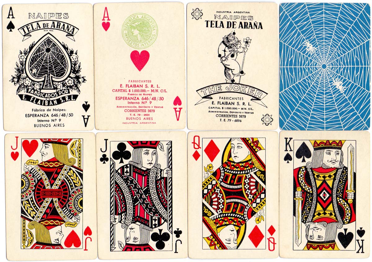 Poker Tela de Araña manufactured by Flaiban S.R.L. in c.1950 Poker Tela de Araña manufactured by Flaiban S.R.L. in c.1950