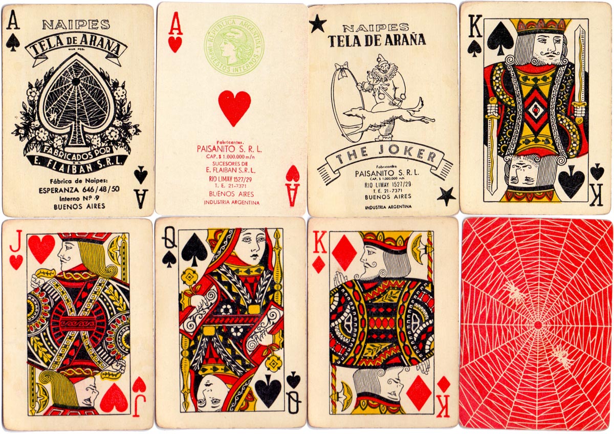 Poker Tela de Araña manufactured by Flaiban during the Paisanito S.R.L. period in c.1952-53