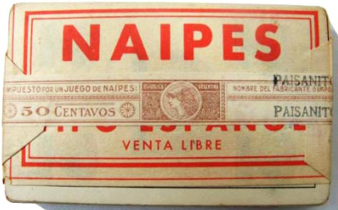 wrapper and 50 Centavos tax band from pack manufactured by Paisanito S.R.L. c.1952-3