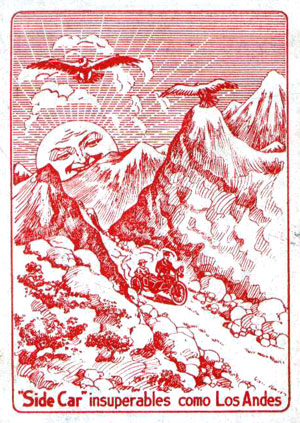 Naipes Side Car back design, c.1940 Naipes Side Car back design, c.1940