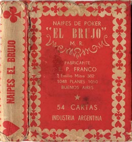 E. P. Franco, Box from Naipes 'El Brujo', Buenos Aires c.1953