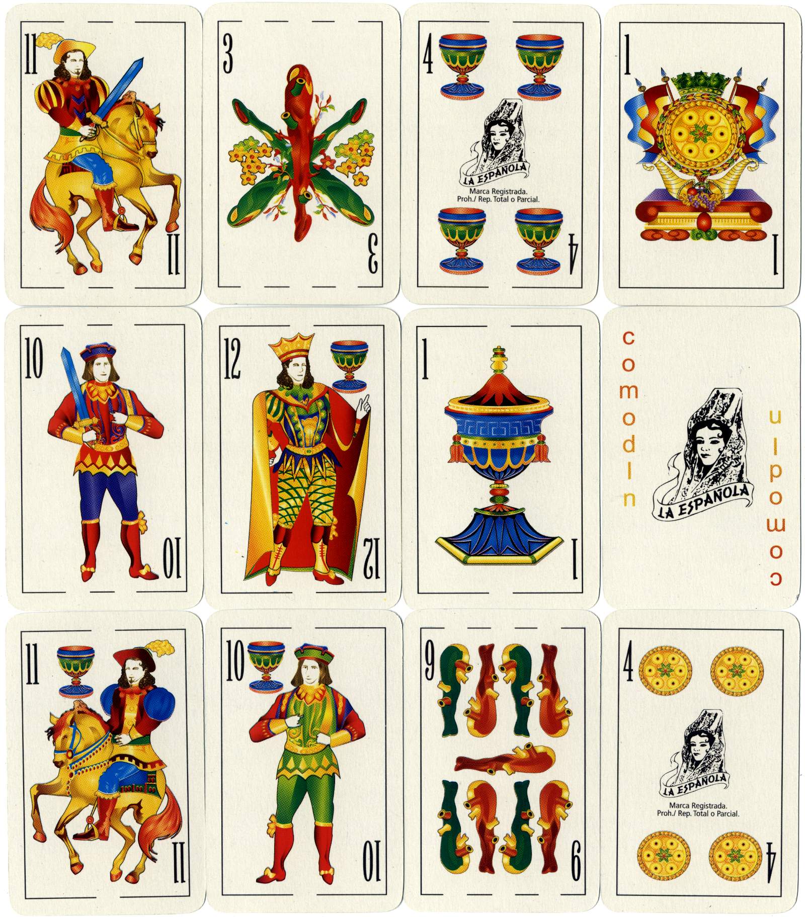 La Española 2000 playing cards, Gráfica 2001's digitally re-drawn version of the original classic ‘La Española’ Spanish-suited pack