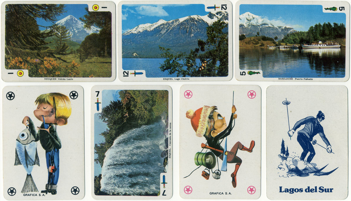 Lagos del Sur Souvenir playing cards, c.1980