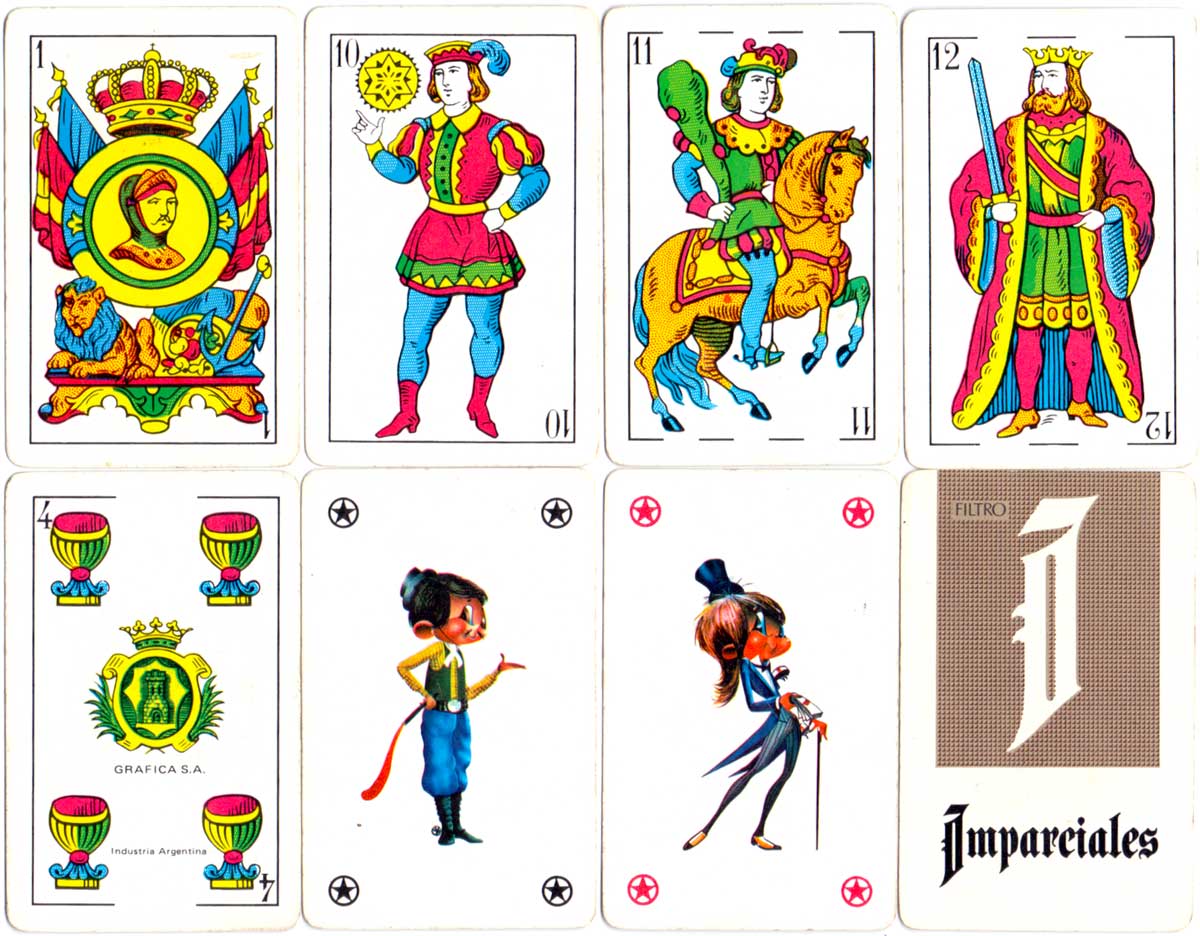 advertising deck by Gráfica S.A. for Imparciales cigarettes, 1980s