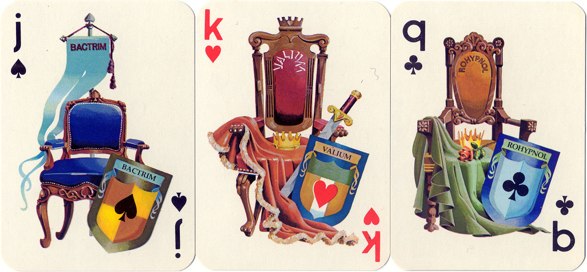 Roche Pharmaceutical playing cards, 1980s