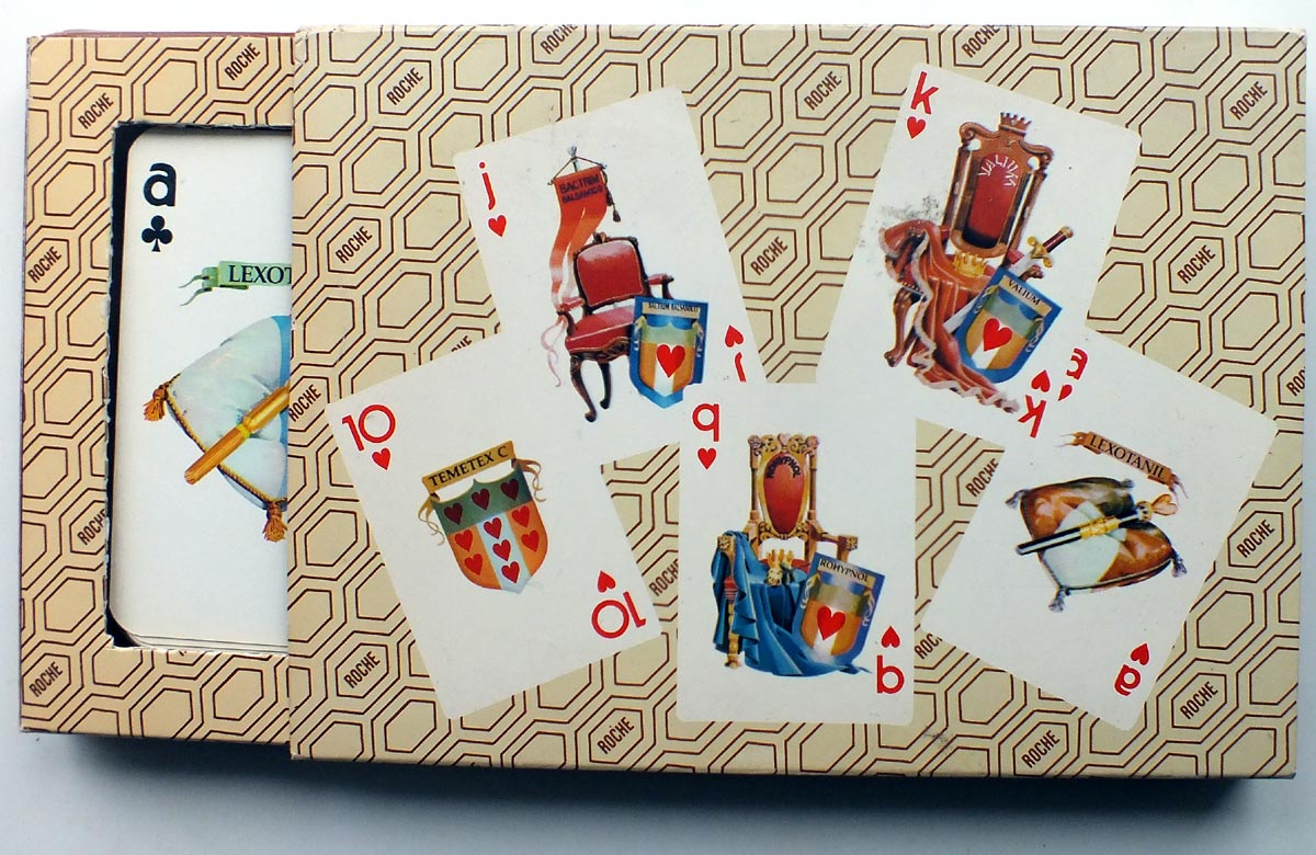 Roche Advertising Playing Cards, Argentina, 1980s Roche Advertising Playing Cards, Argentina, 1980s