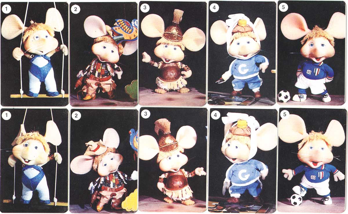 Topo Gigio card game by Joker S.A., Argentina, c.1985