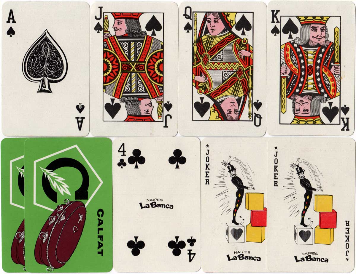 Naipes La Banca's standard Anglo-American style deck for Calfat coffin makers Naipes La Banca's standard Anglo-American style deck for Calfat coffin makers