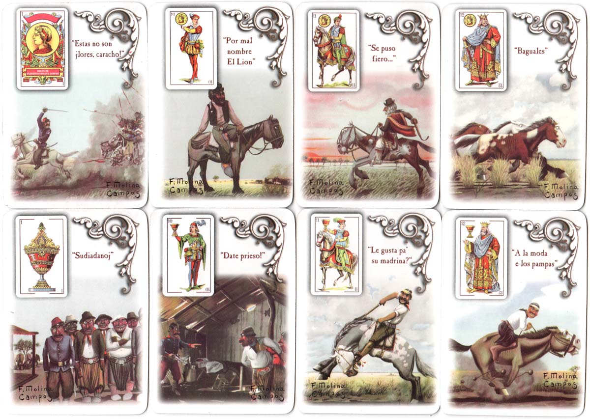 Molina Campos playing cards, anonymous publisher, 2004 Molina Campos playing cards, anonymous publisher, 2004
