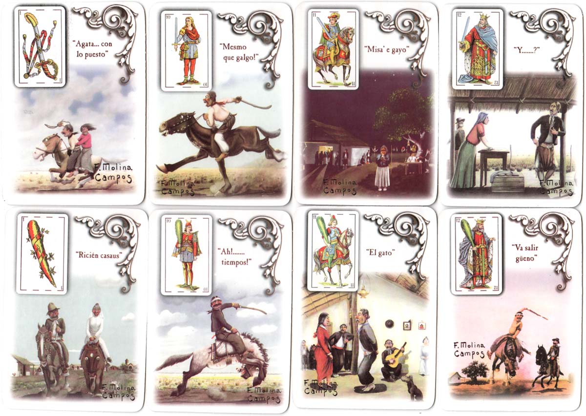 Molina Campos playing cards, anonymous publisher, 2004 Molina Campos playing cards, anonymous publisher, 2004
