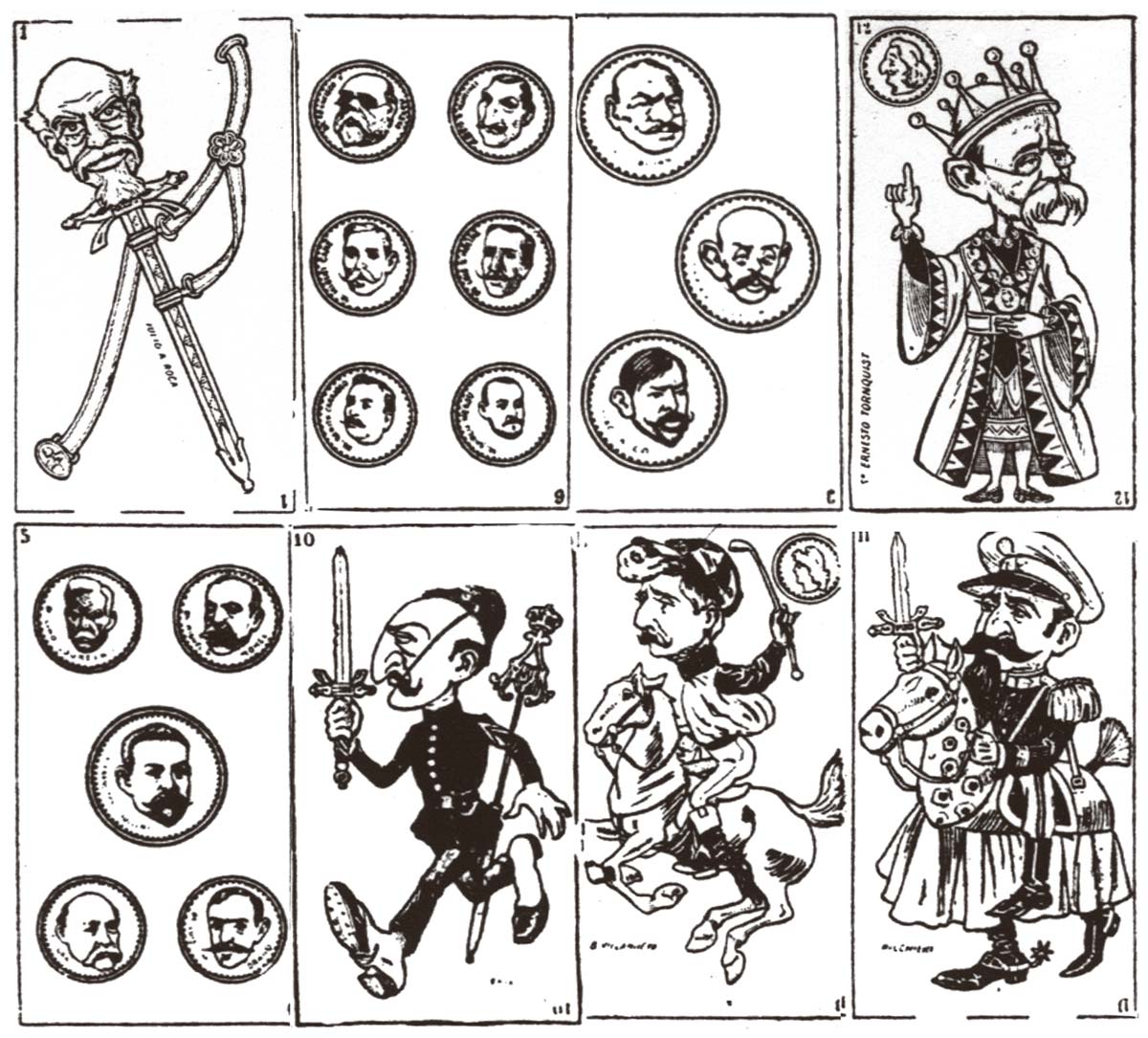 political caricatures pack published in Buenos Aires by Pérez in 1906