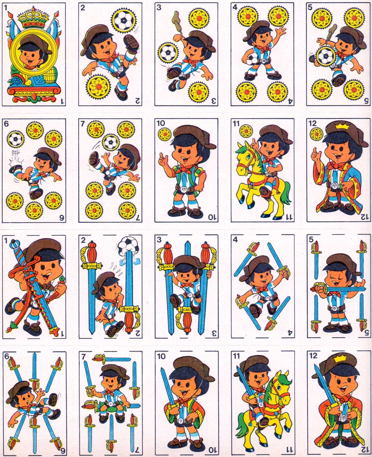 ‘Mundialito’ toy playing cards published inside the magazine ‘Radiolandia 2000’, Argentina, 1978