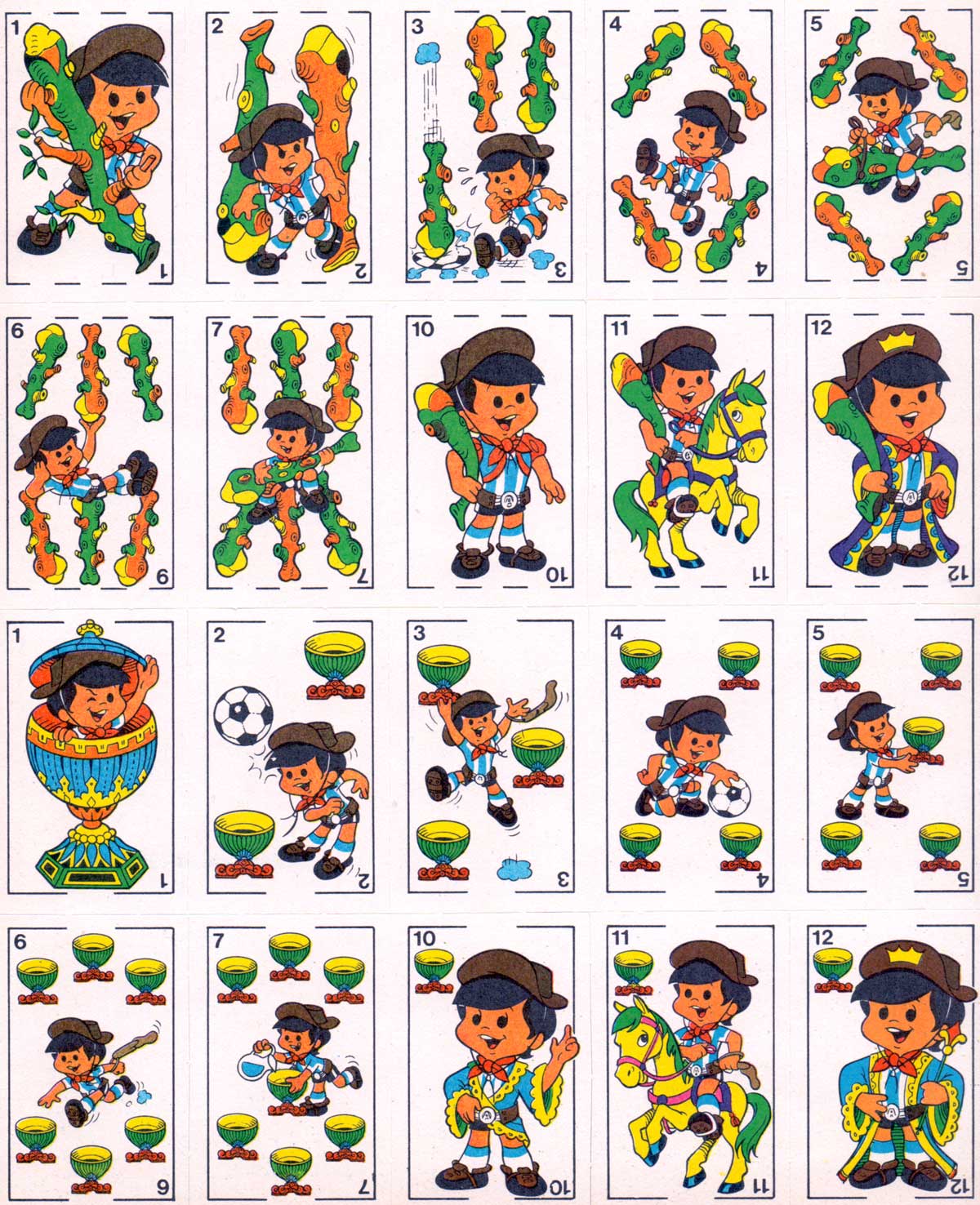 ‘Mundialito’ toy playing cards published inside the magazine ‘Radiolandia 2000’, Argentina, 1978