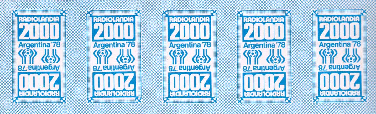 ‘Mundialito’ toy playing cards published inside the magazine ‘Radiolandia 2000’, Argentina, 1978