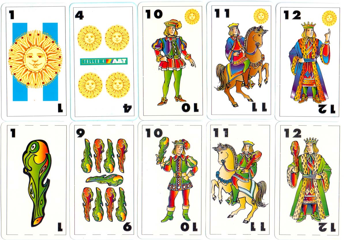 Spanish-suited playing cards by Taller 4, Buenos Aires, Argentina, c.2000