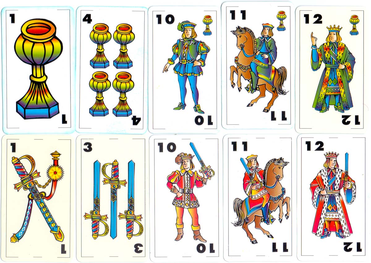 Spanish-suited playing cards by Taller 4, Buenos Aires, Argentina, c.2000