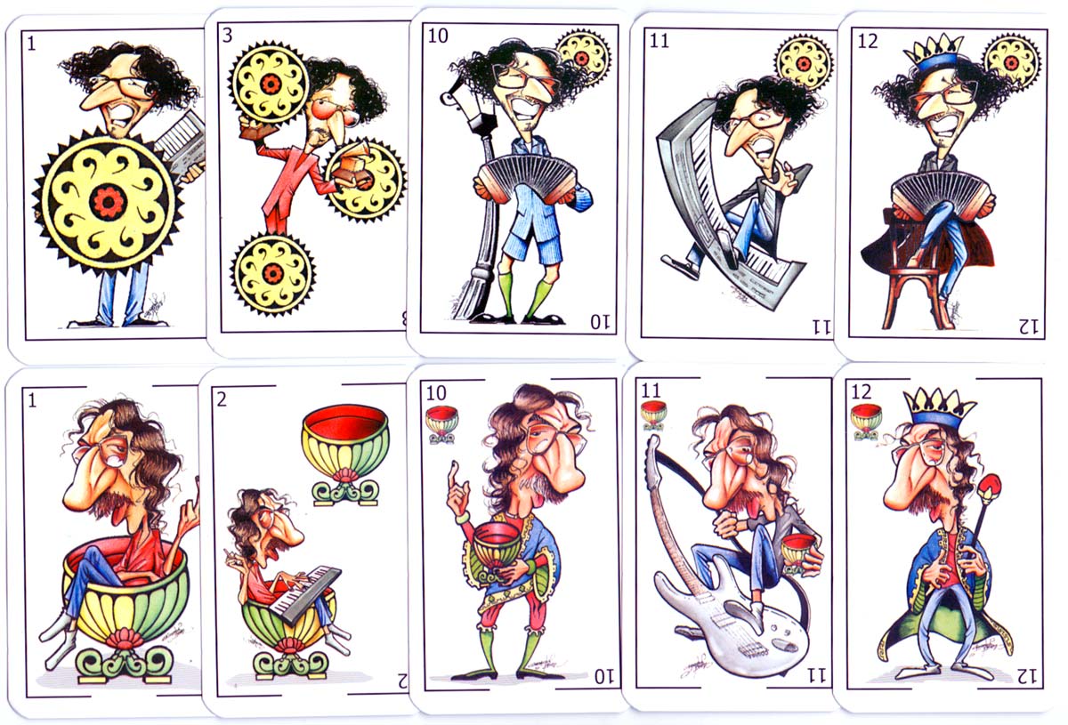 Naipes Truco “Únicos” con Caricaturas de Héroes Nacionales, designed by Gerardo N. Perez, 2006 Naipes Truco “Únicos” con Caricaturas de Héroes Nacionales, designed by Gerardo N. Perez, 2006