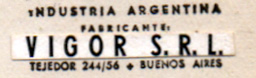 beneath the label stuck onto the sample card the name of Igor L. M. Domicelj can be read