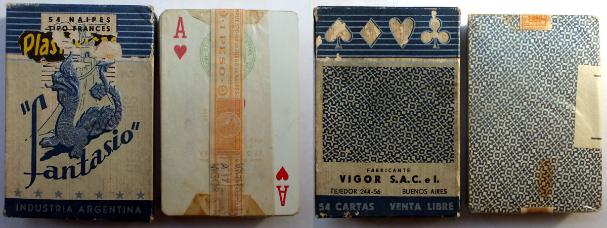 Naipes Fantasio by Vigor S.A.C e I., 1960 Naipes Fantasio by Vigor S.A.C e I., 1960