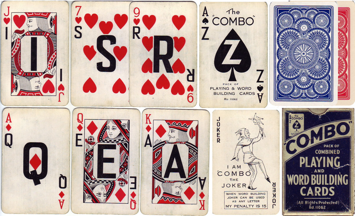 Combo deck, printed by Paper Products in 1934 Combo deck, printed by Paper Products in 1934