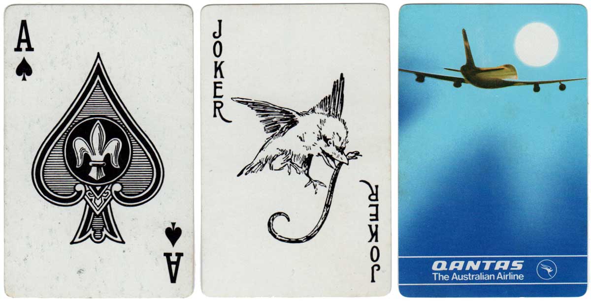 advertising deck for Qantas Airline by Spicers Paper, c.1980