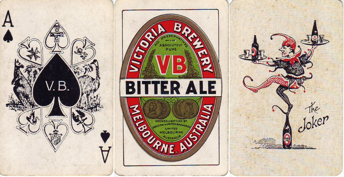 Playing Cards Single Card Old Vintage ALBION BREWERY Advertising BITTER Ale BEER 