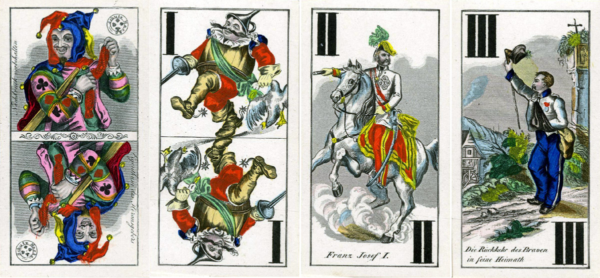 Militar-Tarock No. 38 engraved by Joseph Sürch in 1849, this edition published by Joseph Glanz c.1880. © The Trustees of the British Museum