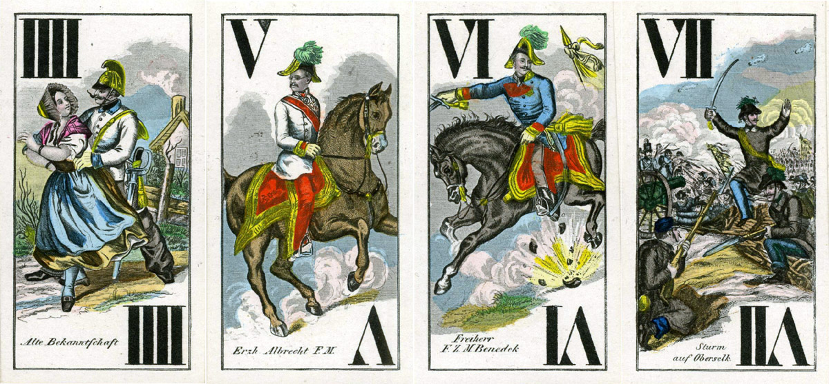 Militar-Tarock No. 38 engraved by Joseph Sürch in 1849, this edition published by Joseph Glanz c.1880. © The Trustees of the British Museum