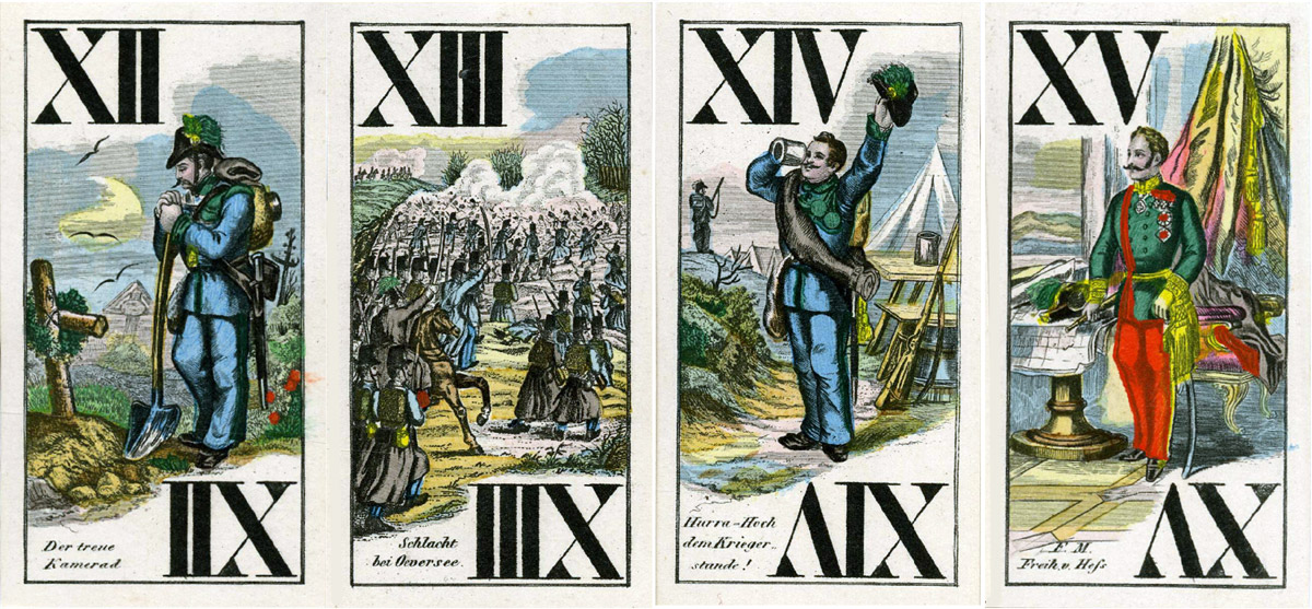 Militar-Tarock No. 38 engraved by Joseph Sürch in 1849, this edition published by Joseph Glanz c.1880. © The Trustees of the British Museum