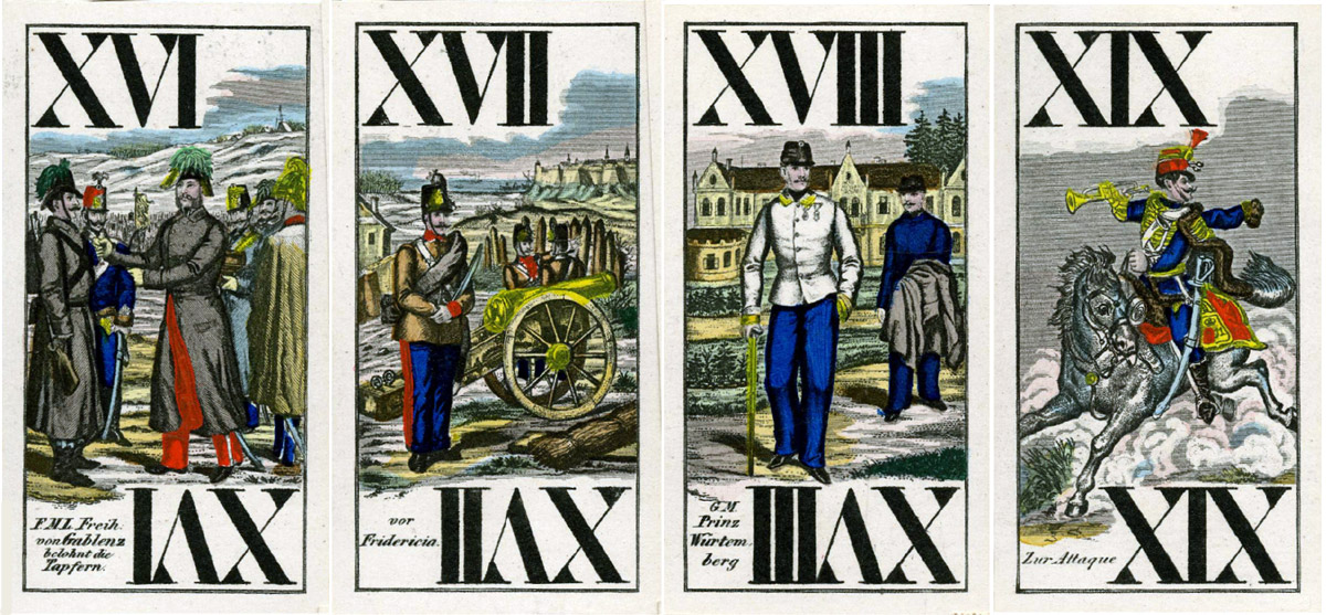 Militar-Tarock No. 38 engraved by Joseph Sürch in 1849, this edition published by Joseph Glanz c.1880. © The Trustees of the British Museum