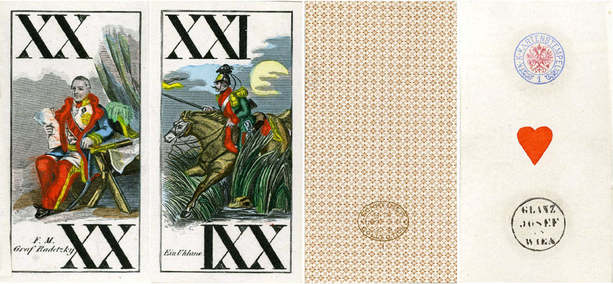 Militar-Tarock No. 38 engraved by Joseph Sürch in 1849, this edition published by Joseph Glanz c.1880. © The Trustees of the British Museum