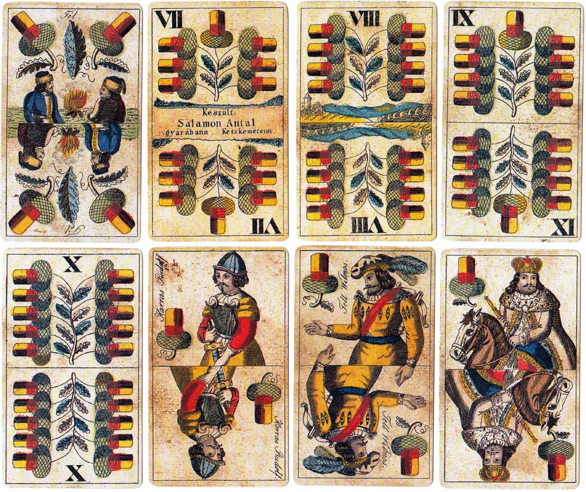 Facsimile of ‘Wilhelm Tell’ Hungarian deck by Salamon Antal, Keczkemét (1860), produced by Piatnik in 1992