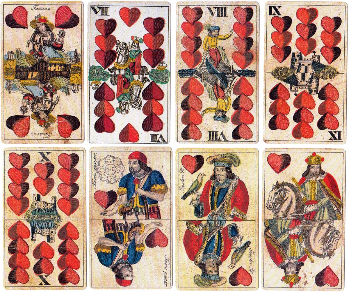 Facsimile of ‘Wilhelm Tell’ Hungarian deck by Salamon Antal, Keczkemét (1860), produced by Piatnik in 1992