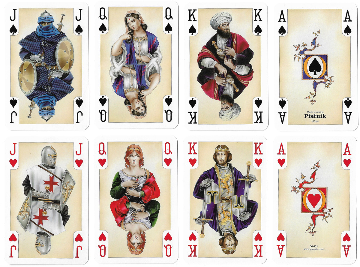 Arn de Gothia playing cards illustrated by Kaj Wistbacka, printed by Piatnik, 2005