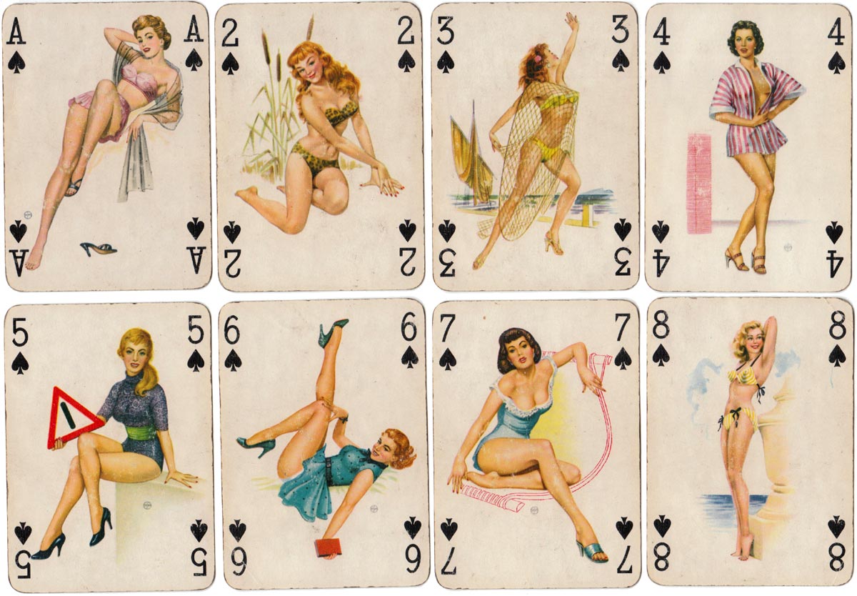 Baby Dolls pinup deck designed by Willy Mayrl, published by Piatnik, 1957