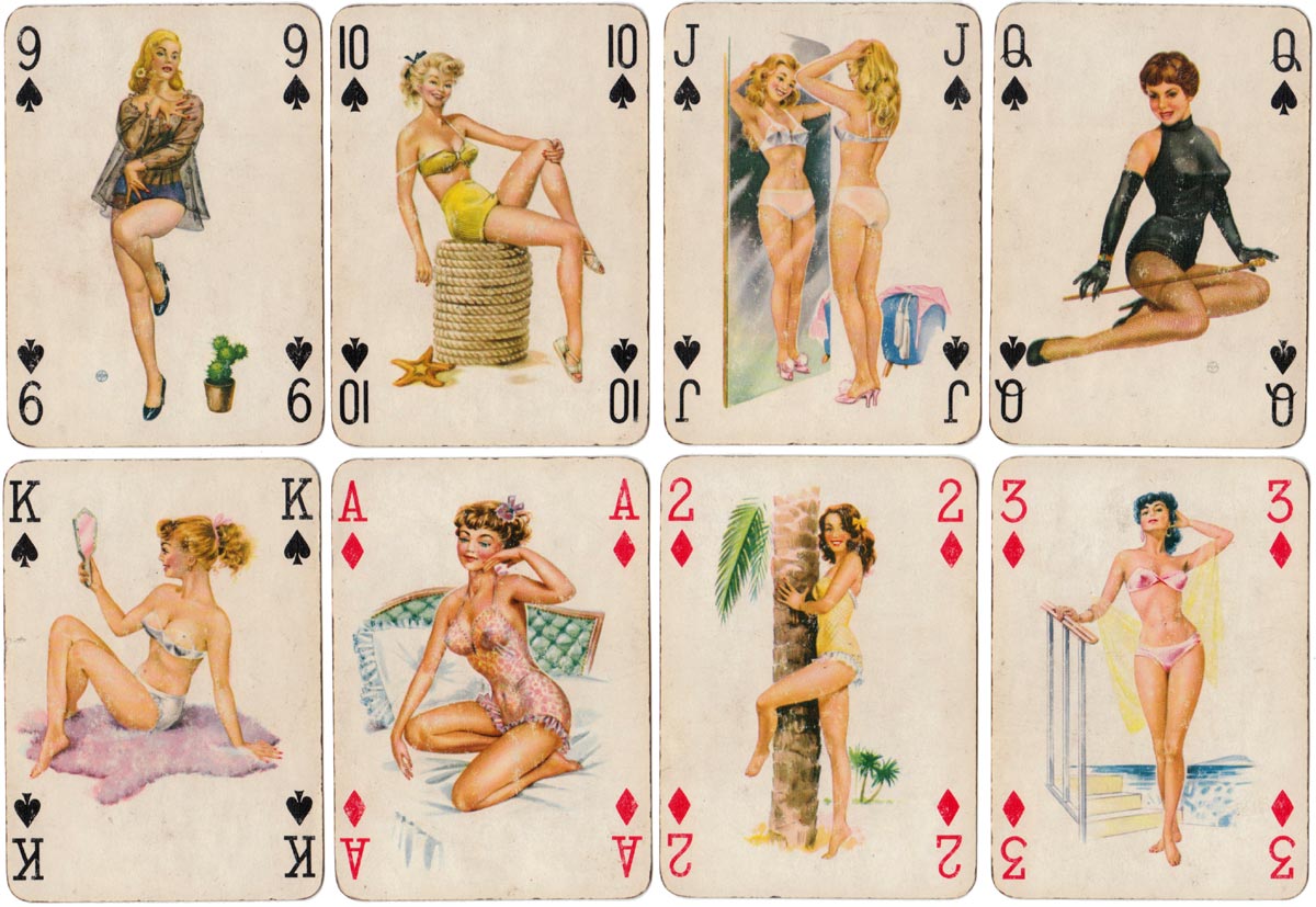 Baby Dolls pinup deck designed by Willy Mayrl, published by Piatnik, 1957