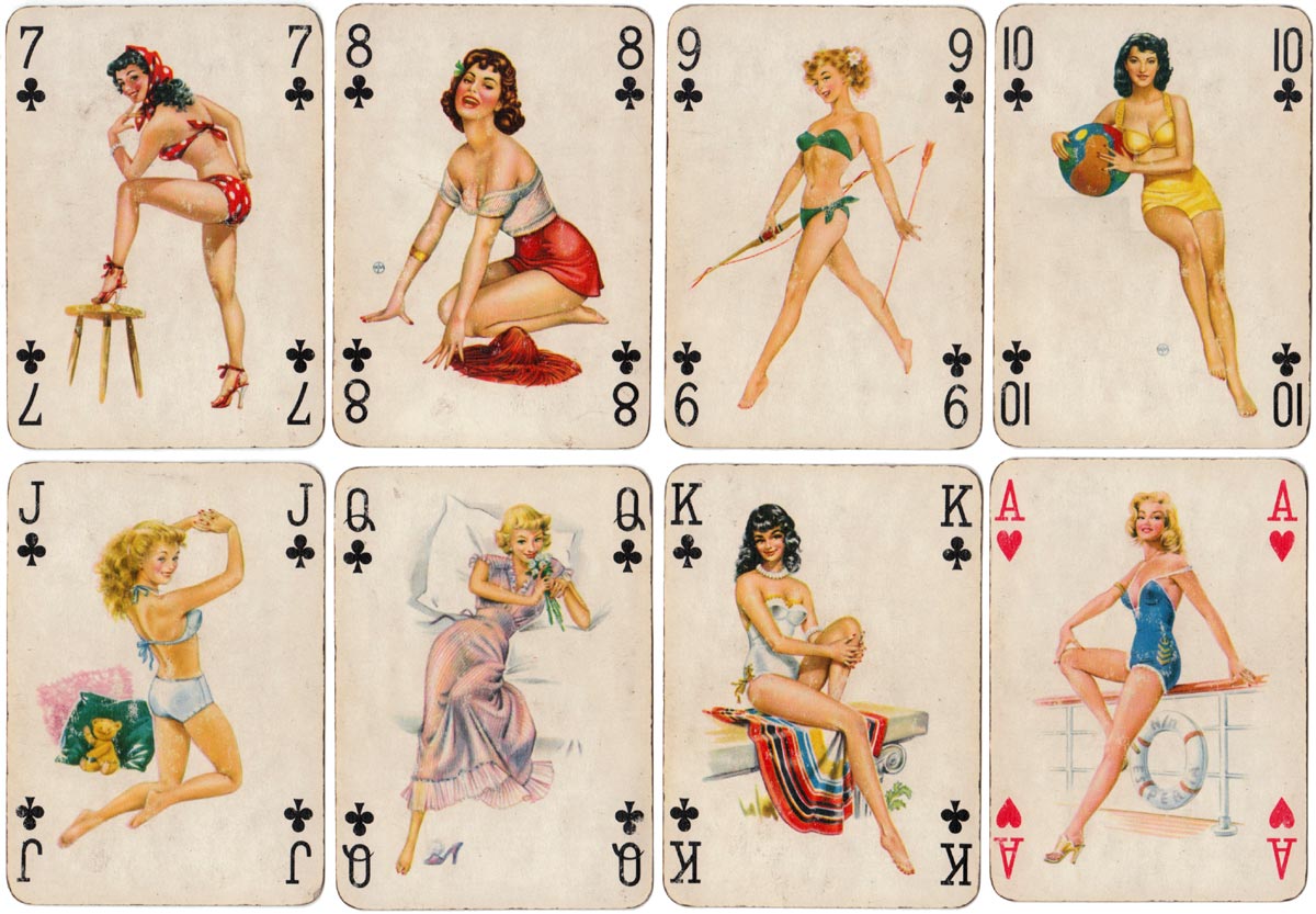 Baby Dolls pinup deck designed by Willy Mayrl, published by Piatnik, 1957