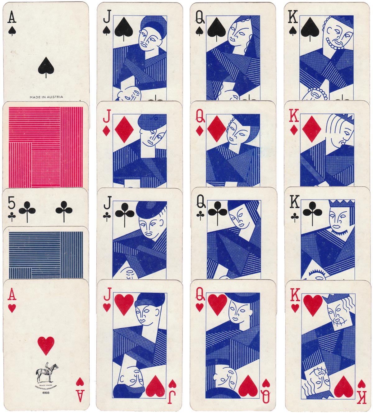 “Blue Playing Cards” by Piatnik, 1960s