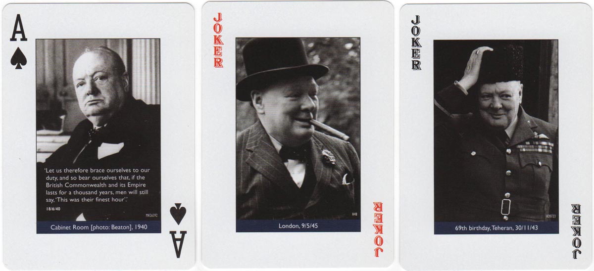 Churchill ‘Walking with Destiny’ playing cards published by the Imperial War Museum, London