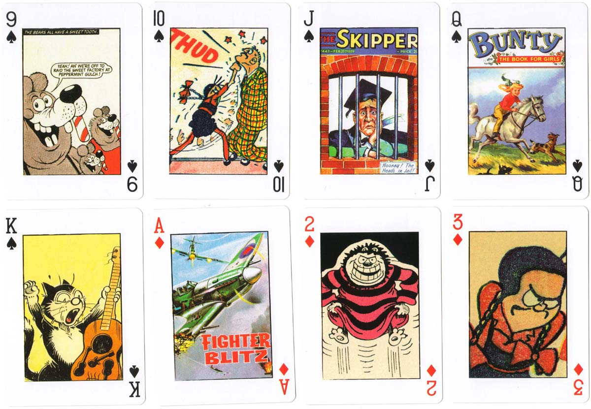 Classic British Comics playing cards published by Bird Playing Cards, 2013