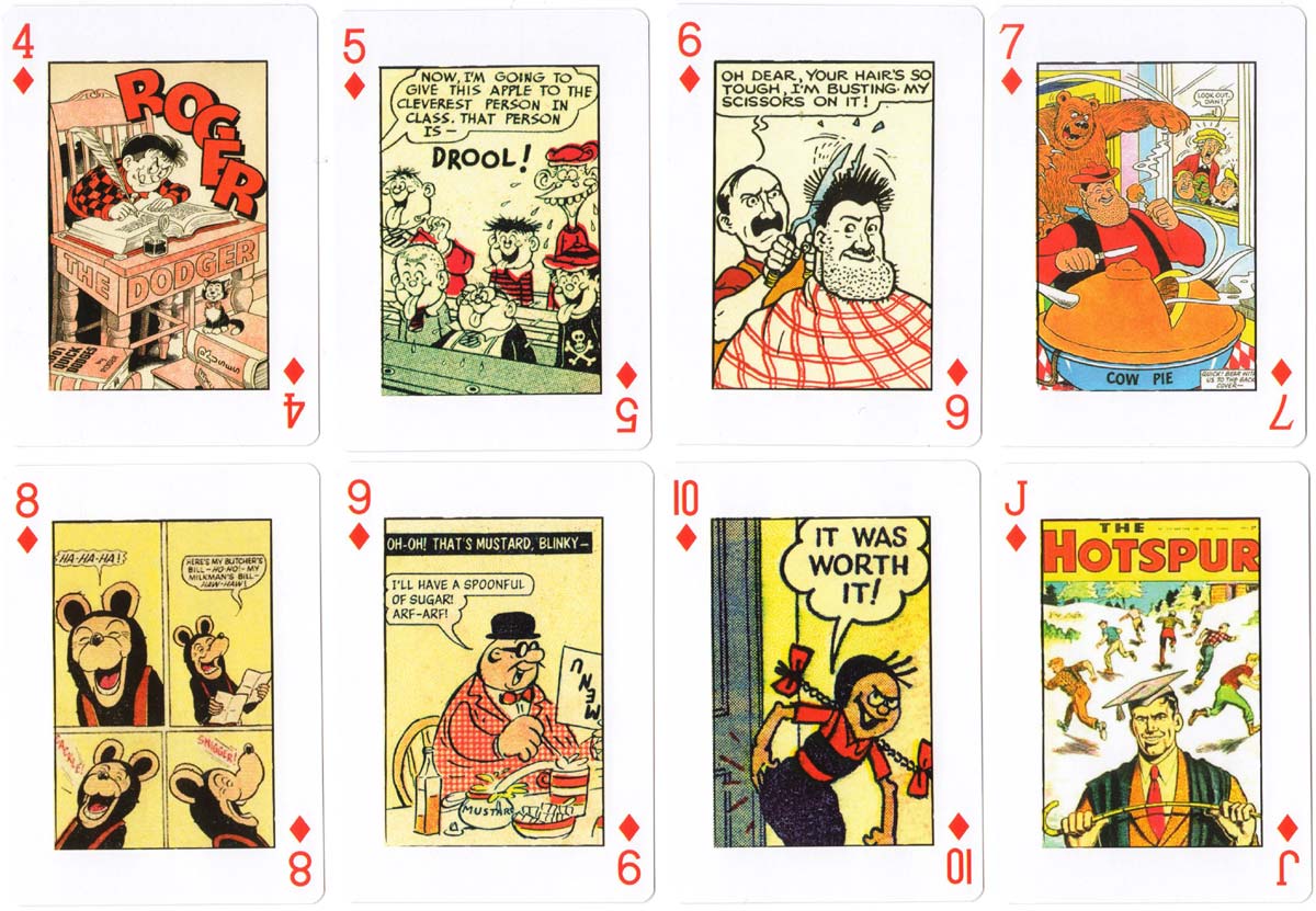 Classic British Comics playing cards published by Bird Playing Cards, 2013