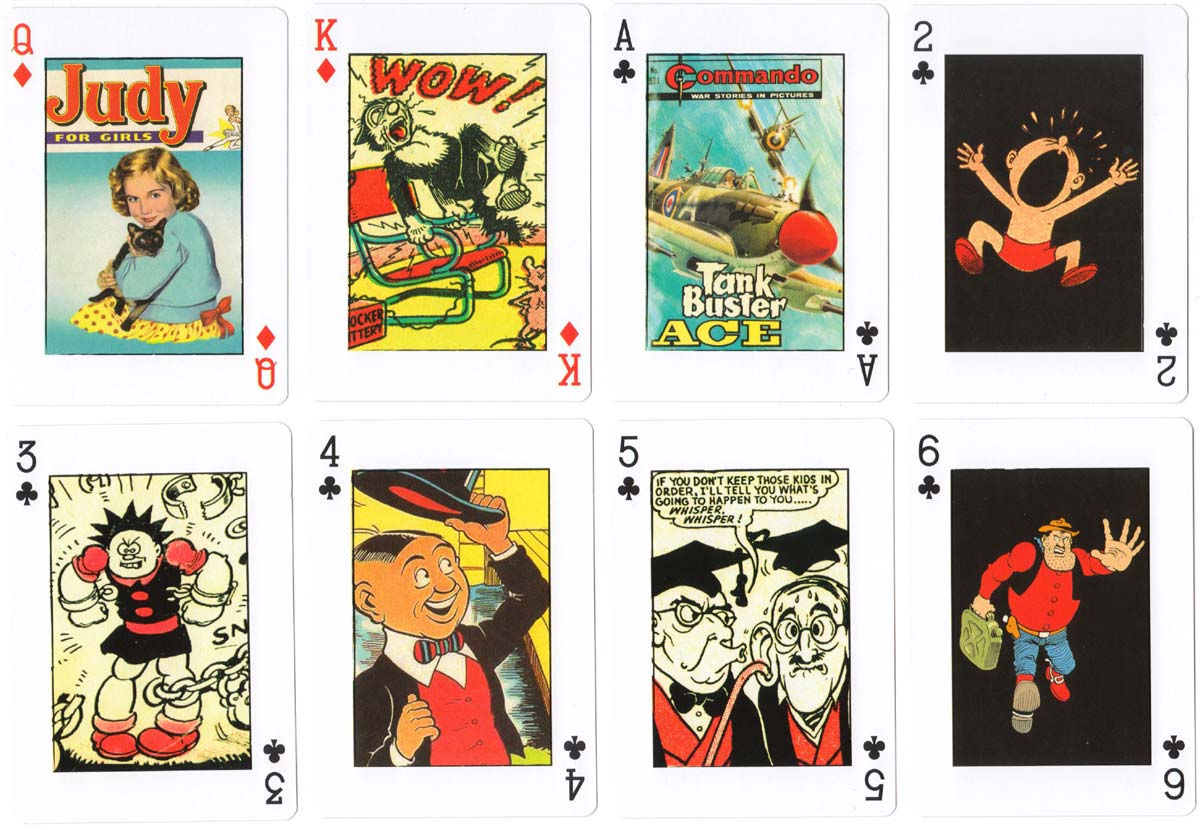 Classic British Comics playing cards published by Bird Playing Cards, 2013