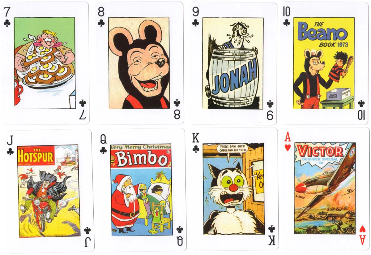 Classic British Comics playing cards published by Bird Playing Cards, 2013