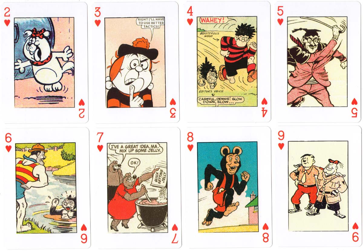 Classic British Comics playing cards published by Bird Playing Cards, 2013