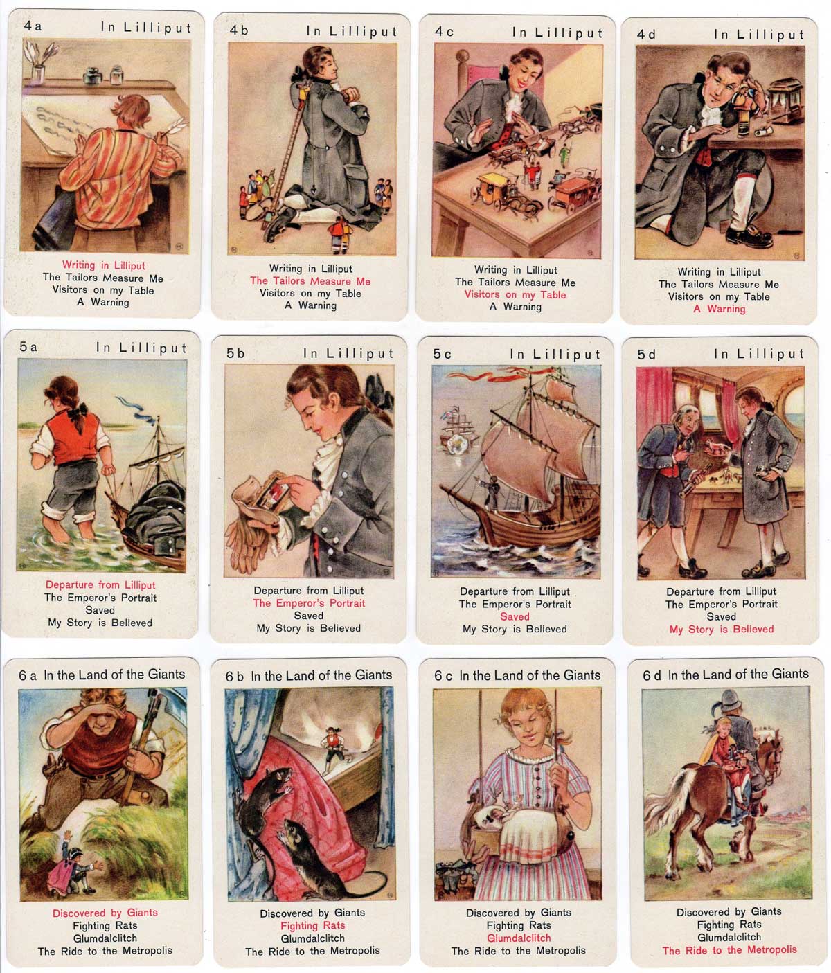 Gulliver’s Travels card game no.293 published by Piatnik, c.1950