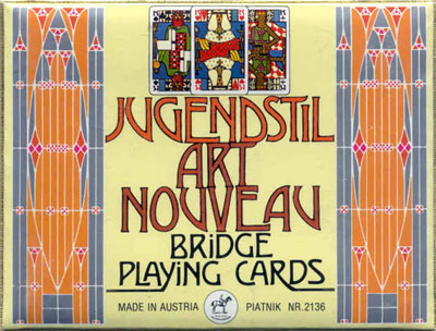 “Jugendstil Art Nouveau” Bridge box, Piatnik, 1980