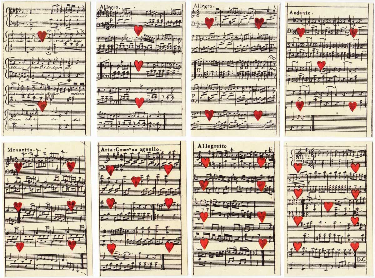 Johann H. Löschenkohl's Musical Playing Cards, originally published in Vienna in 1806